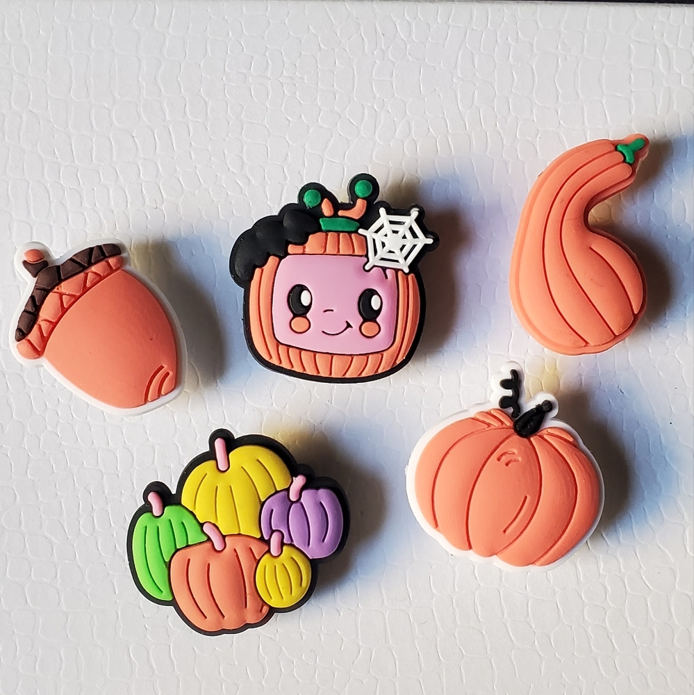 Set of 5 Cute Halloween Fall Crocs Shoe Charms